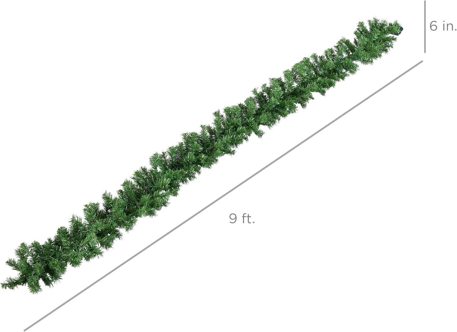 imageBest Choice Products 9ft PreLit Holiday PreDecorated Christmas Garland for Stairs Fireplace Decoration wPVC Tips 50 Lights Pine Cones Berries  SemiFlockedGreen  Battery