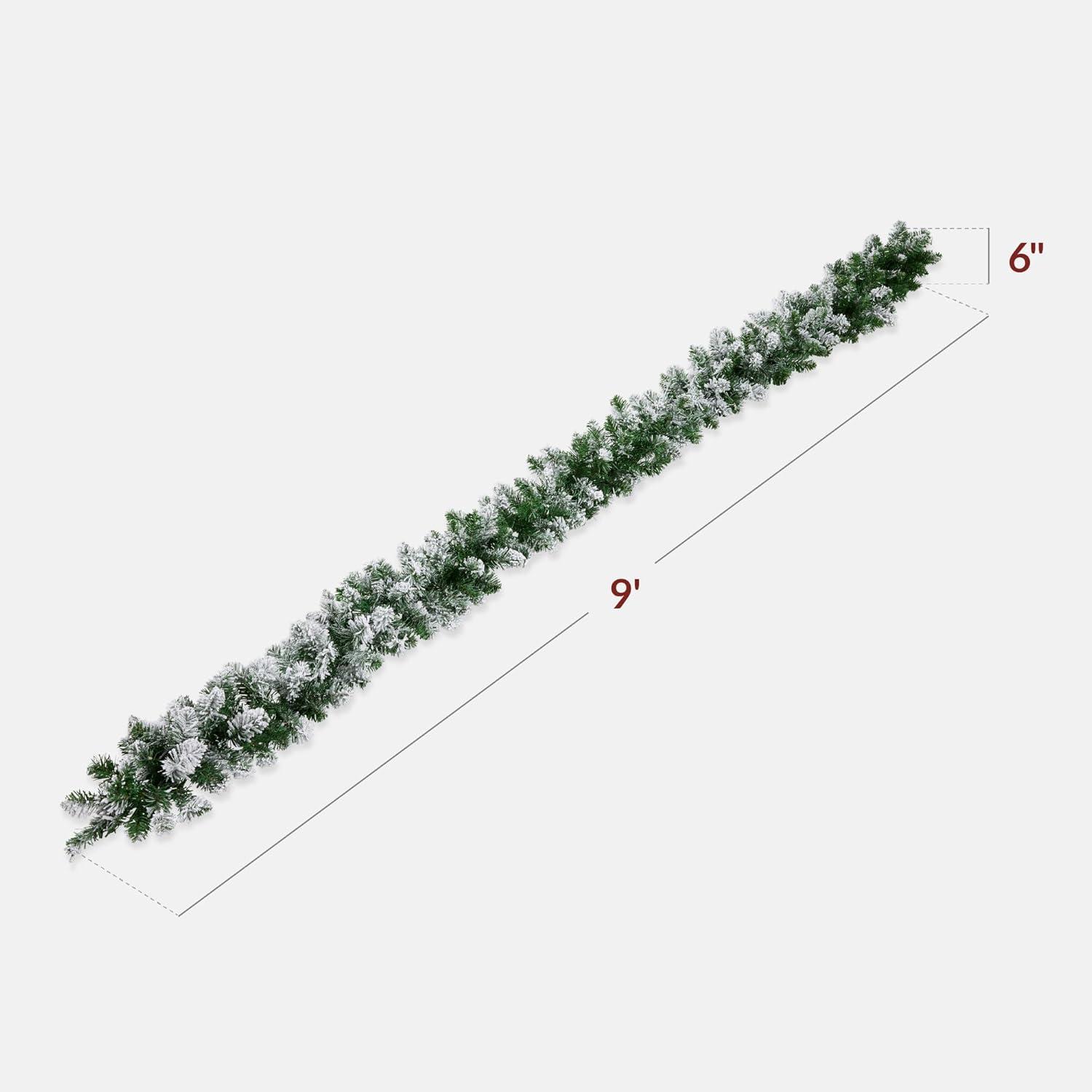 imageBest Choice Products 9ft PreLit Holiday PreDecorated Christmas Garland for Stairs Fireplace Decoration wPVC Tips 50 Lights Pine Cones Berries  SemiFlockedGreenFlocked  Battery