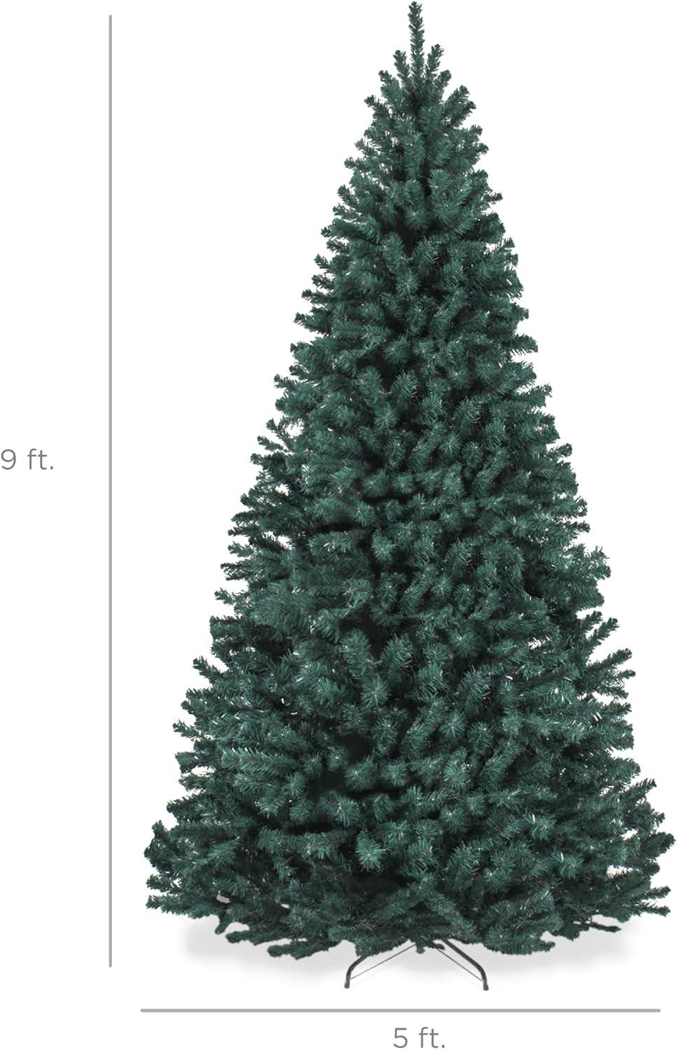 imageBest Choice Products Artificial Christmas Tree 6ft Premium Unlit Realistic Spruce Holiday Dcor wDense Branches Easy Assembly Metal BaseBlue Spruce