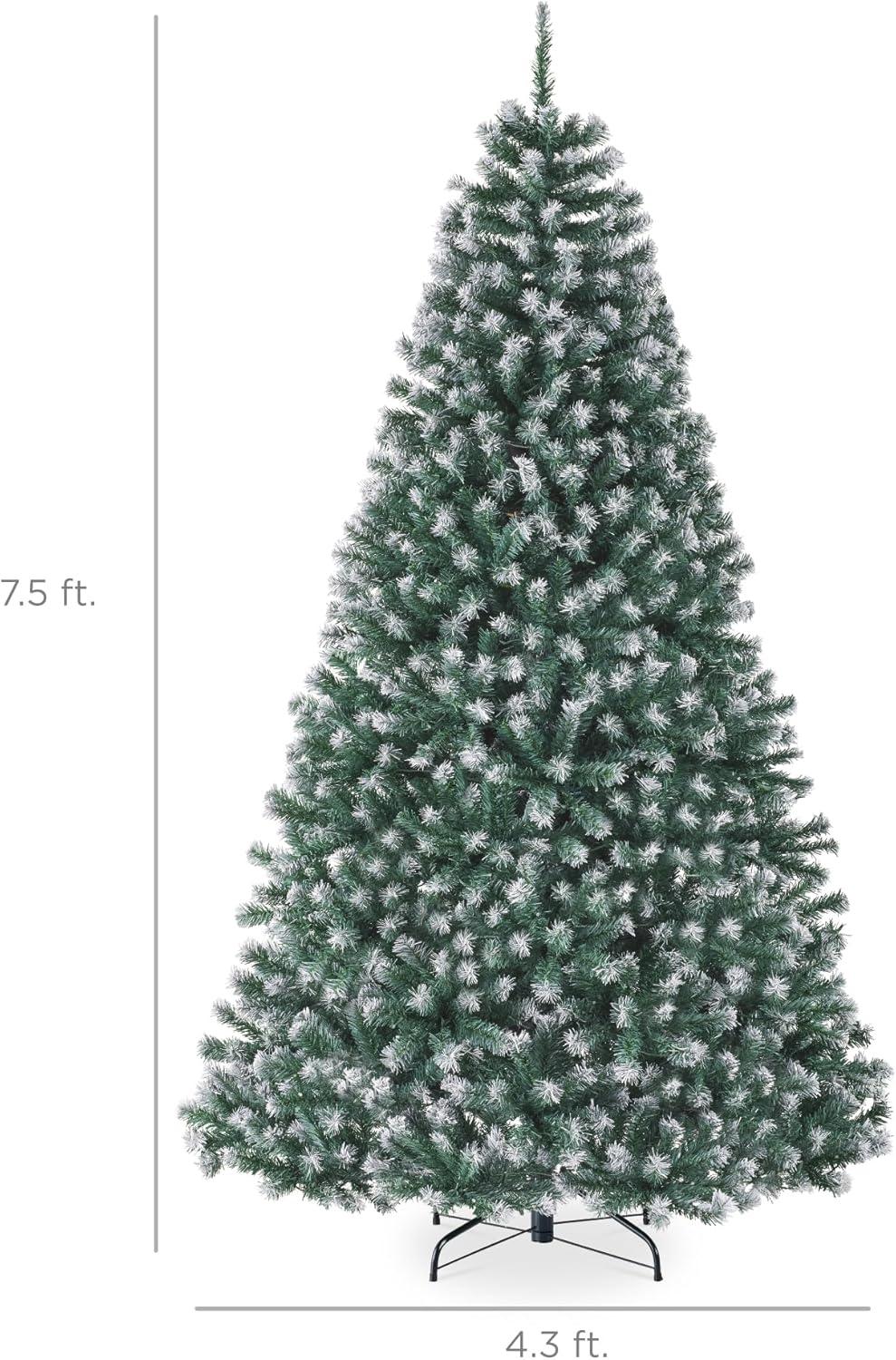 imageBest Choice Products Artificial Christmas Tree 6ft Premium Unlit Realistic Spruce Holiday Dcor wDense Branches Easy Assembly Metal BaseFrosted Blue Spruce