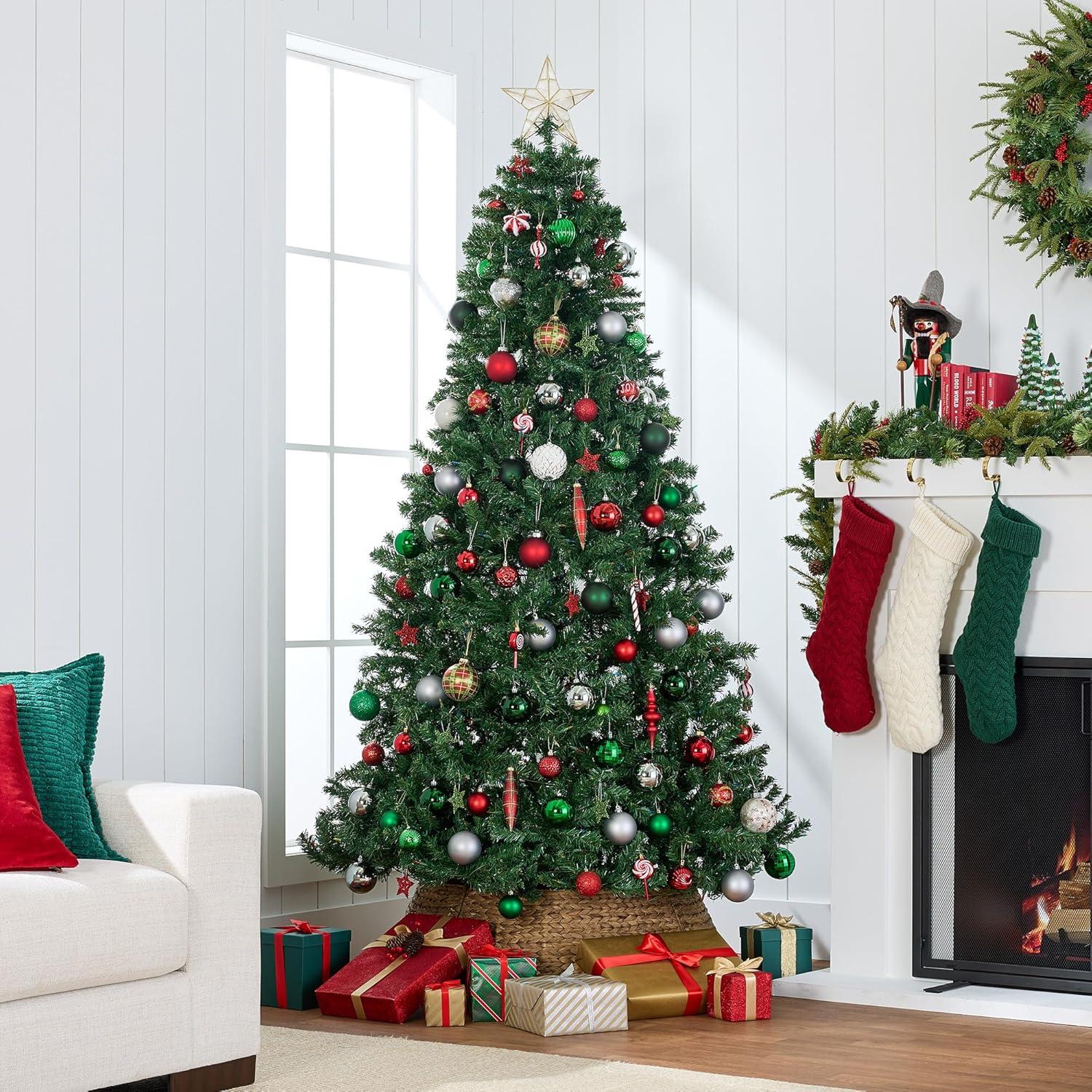 imageBest Choice Products Artificial Christmas Tree 6ft Premium Unlit Realistic Spruce Holiday Dcor wDense Branches Easy Assembly Metal BaseGreen Spruce