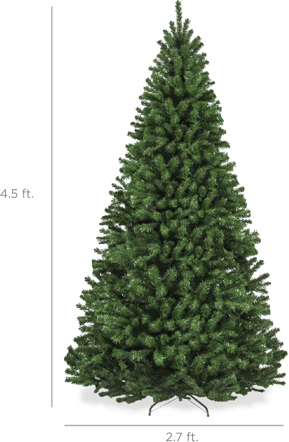 imageBest Choice Products Artificial Christmas Tree 6ft Premium Unlit Realistic Spruce Holiday Dcor wDense Branches Easy Assembly Metal BaseGreen Spruce