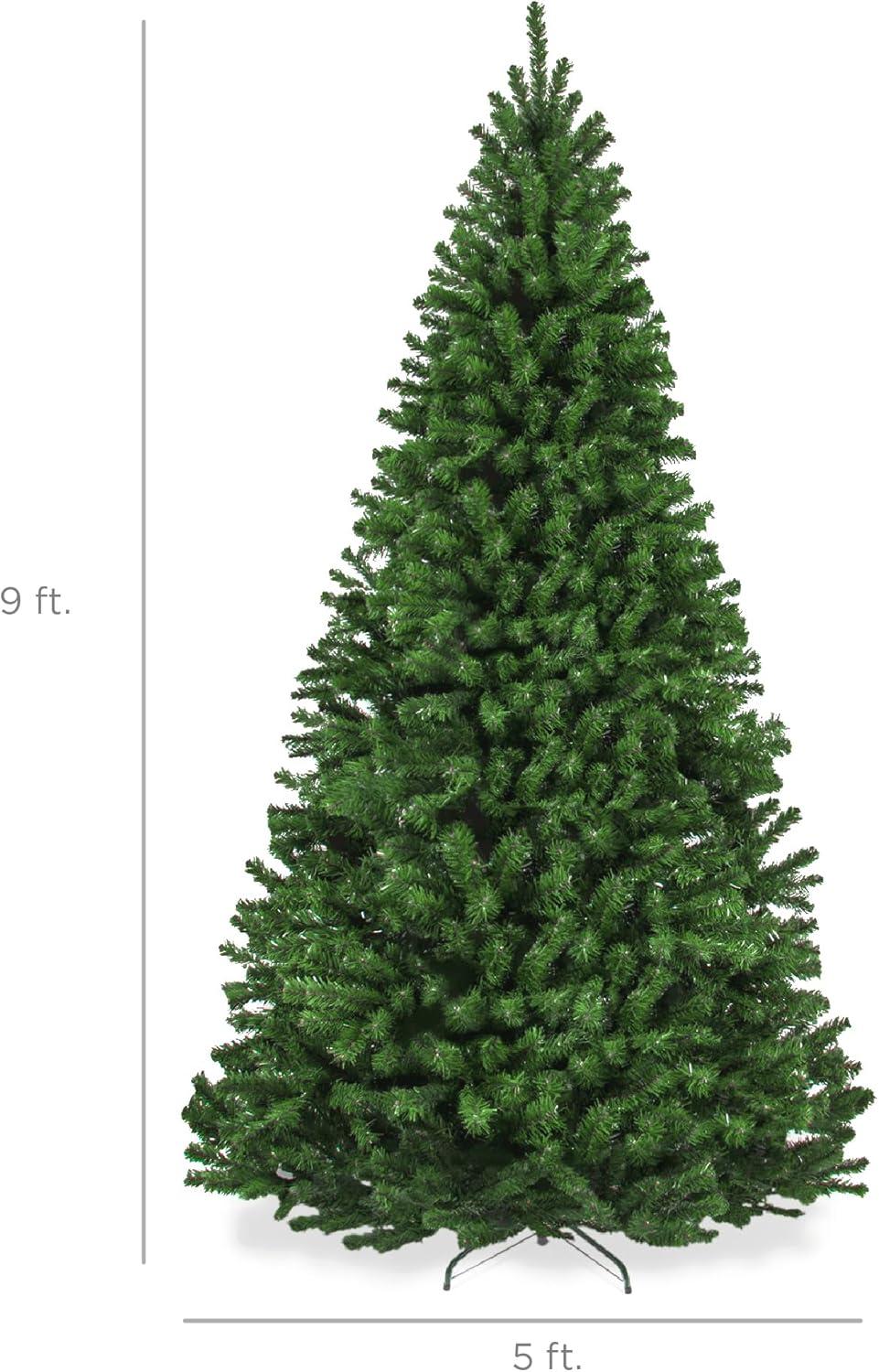 imageBest Choice Products Artificial Christmas Tree 6ft Premium Unlit Realistic Spruce Holiday Dcor wDense Branches Easy Assembly Metal BaseGreen Spruce
