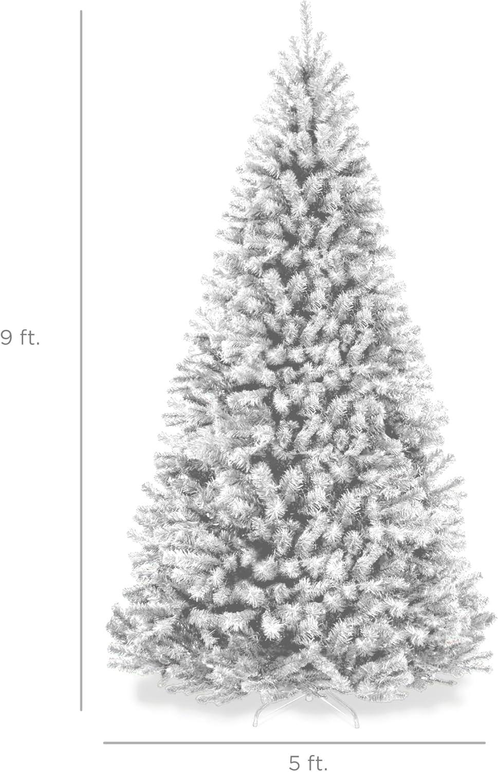 imageBest Choice Products Artificial Christmas Tree 6ft Premium Unlit Realistic Spruce Holiday Dcor wDense Branches Easy Assembly Metal BaseWhite Spruce