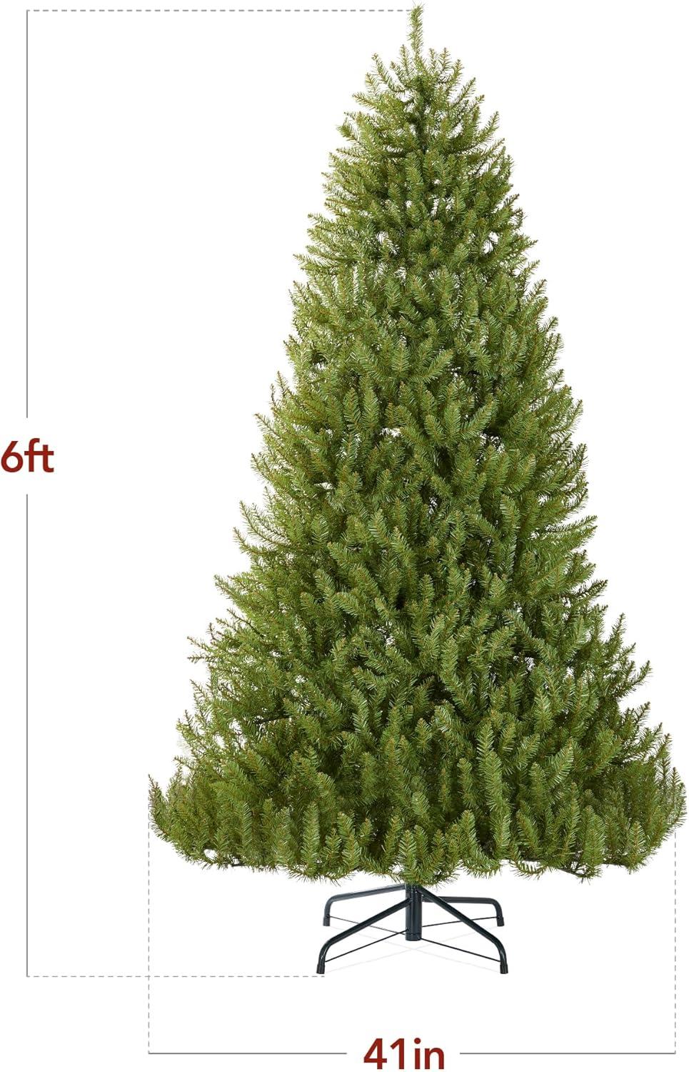 imageBest Choice Products Premium Nordic Fir Christmas Tree 6ft Unlit Artificial Full Hinged Realistic Holiday Decoration w 1350 Branch Tips6ft