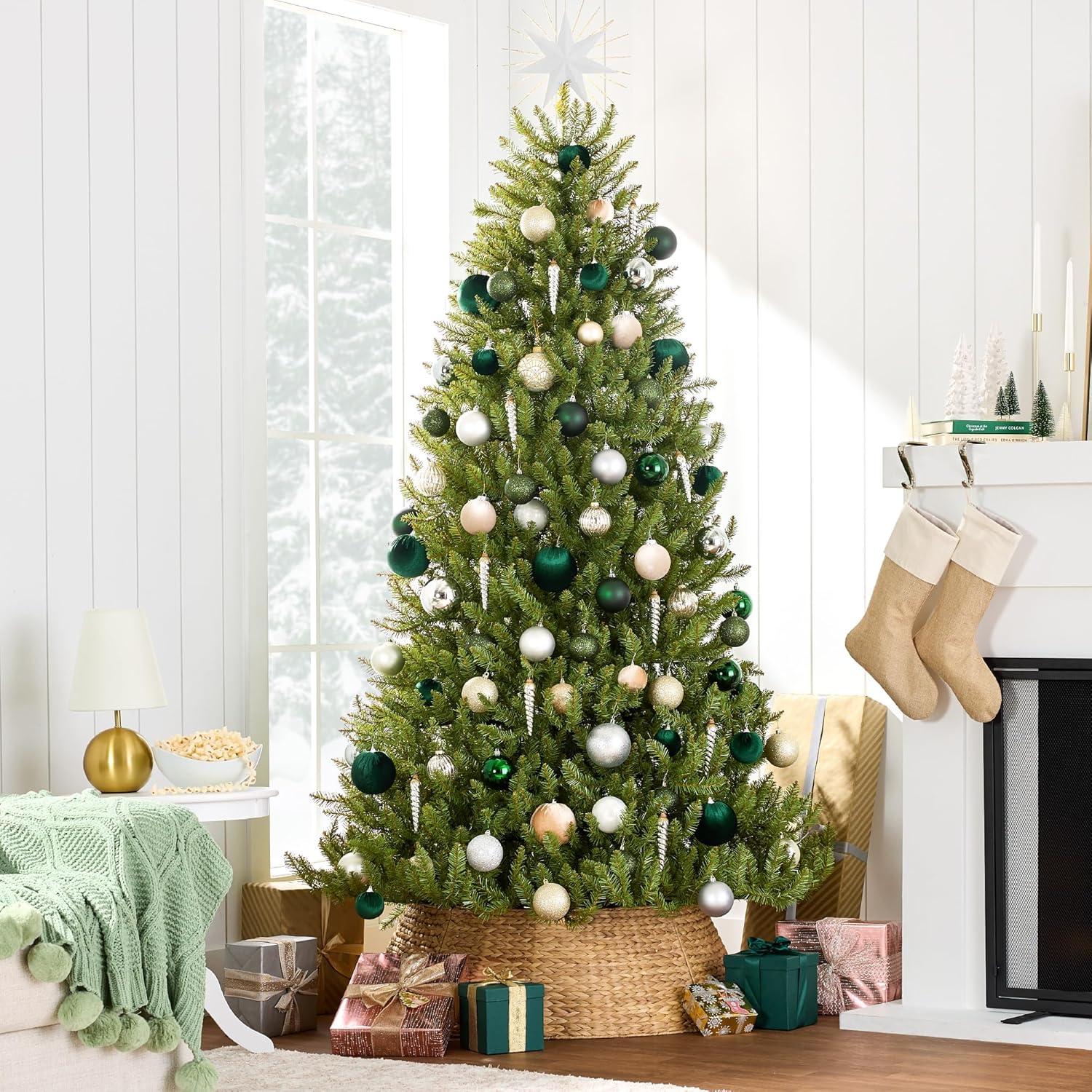 imageBest Choice Products Premium Nordic Fir Christmas Tree 6ft Unlit Artificial Full Hinged Realistic Holiday Decoration w 1350 Branch Tips75ft