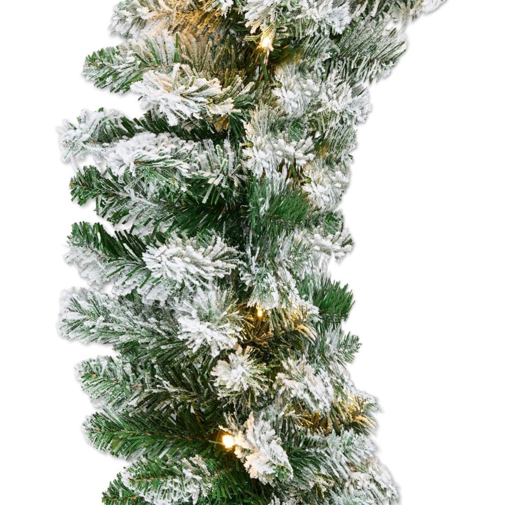 imageBest Choice Products 9ft PreLit Holiday PreDecorated Christmas Garland for Stairs Fireplace Decoration wPVC Tips 50 Lights Pine Cones Berries  SemiFlockedGreenFlocked  Battery
