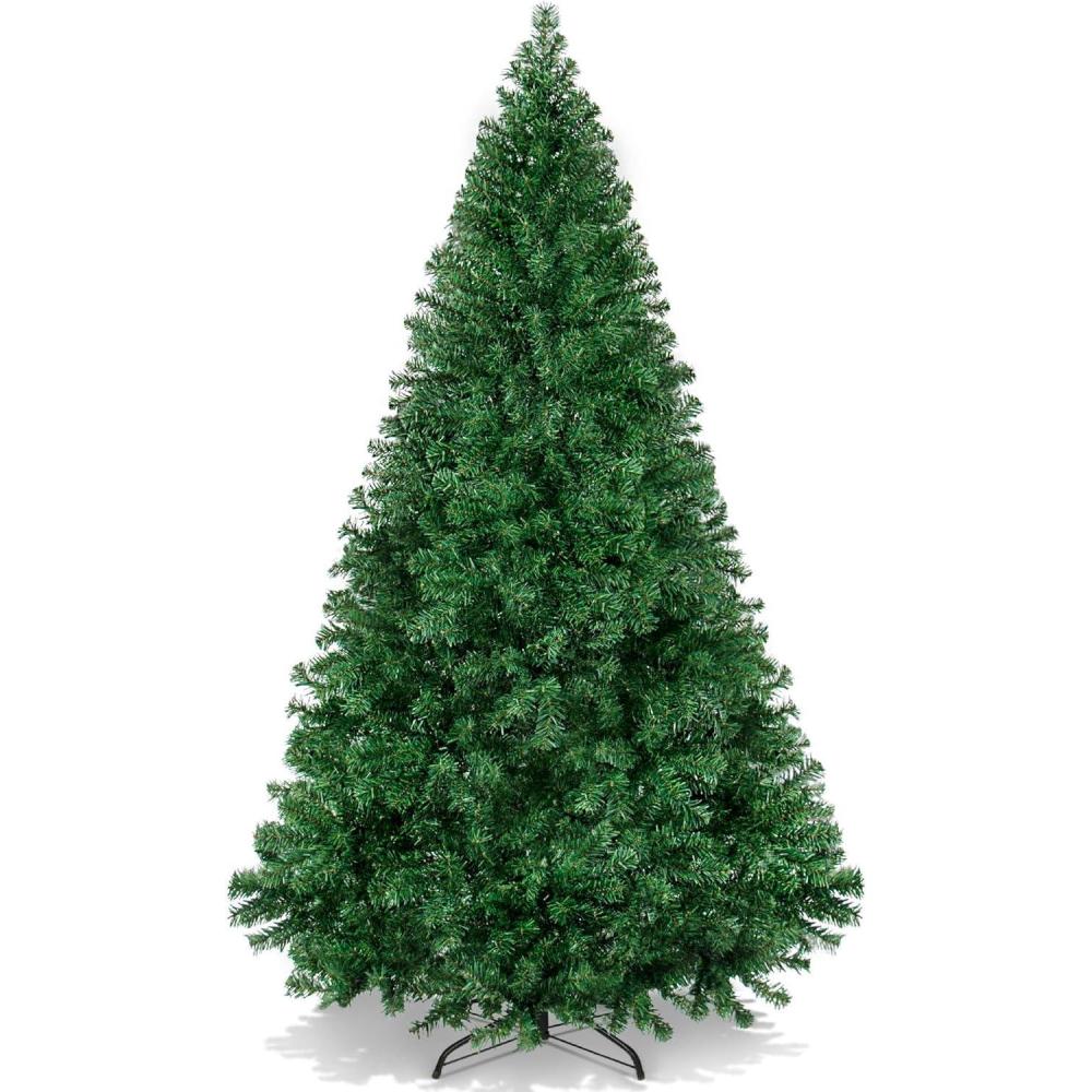 imageBest Choice Products Artificial Christmas Tree 6ft Premium Unlit Hinged Design Dense Branches Realistic Holiday Dcor wEasy Assembly BaseGreen