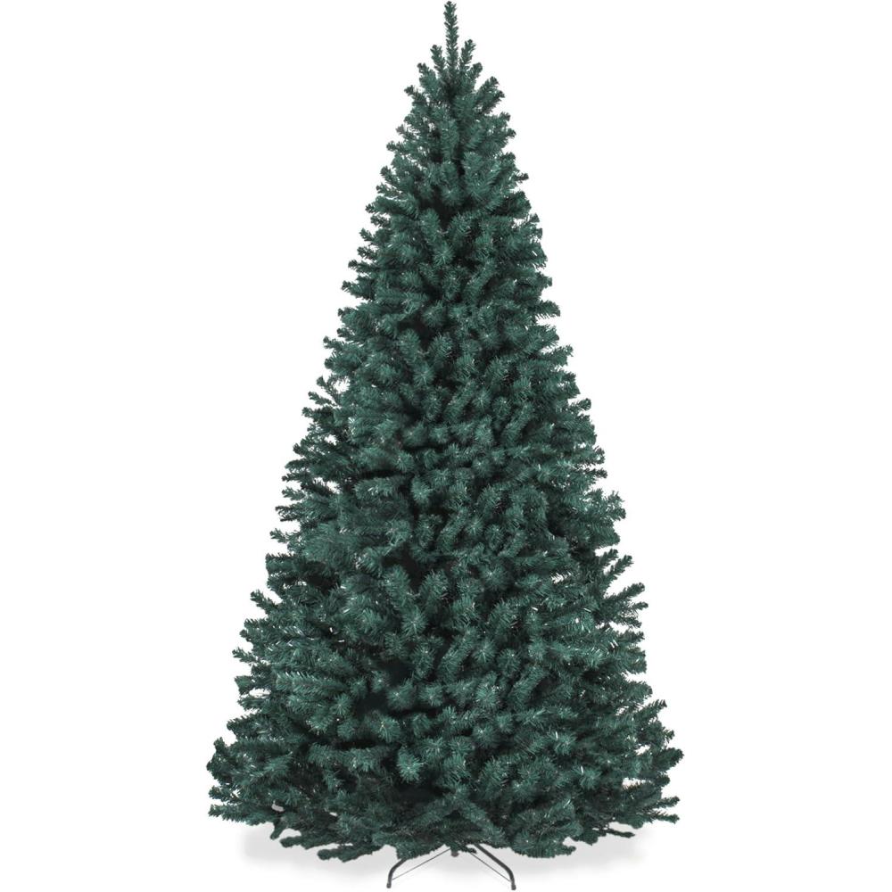 imageBest Choice Products Artificial Christmas Tree 6ft Premium Unlit Realistic Spruce Holiday Dcor wDense Branches Easy Assembly Metal BaseBlue Spruce