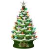 imageBest Choice Product 24in Extra Large Ceramic Christmas Tree PreLit HandPainted Tabletop XL Indoor Holiday Tree 74 Multicolor Bulbs LED Lights  GreenFrosted W Multicolored Lights