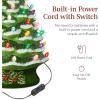 imageBest Choice Product 24in Extra Large Ceramic Christmas Tree PreLit HandPainted Tabletop XL Indoor Holiday Tree 74 Multicolor Bulbs LED Lights  GreenFrosted W Multicolored Lights
