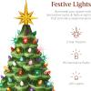 imageBest Choice Product 24in Extra Large Ceramic Christmas Tree PreLit HandPainted Tabletop XL Indoor Holiday Tree 74 Multicolor Bulbs LED Lights  GreenGreen W Multicolored Lights
