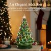 imageBest Choice Product 24in Extra Large Ceramic Christmas Tree PreLit HandPainted Tabletop XL Indoor Holiday Tree 74 Multicolor Bulbs LED Lights  GreenGreen W Multicolored Lights