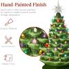 imageBest Choice Product 24in Extra Large Ceramic Christmas Tree PreLit HandPainted Tabletop XL Indoor Holiday Tree 74 Multicolor Bulbs LED Lights  GreenGreen W Multicolored Lights