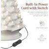 imageBest Choice Product 24in Extra Large Ceramic Christmas Tree PreLit HandPainted Tabletop XL Indoor Holiday Tree 74 Multicolor Bulbs LED Lights  GreenWhite W Warm White Lights