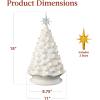 imageBest Choice Product 24in Extra Large Ceramic Christmas Tree PreLit HandPainted Tabletop XL Indoor Holiday Tree 74 Multicolor Bulbs LED Lights  GreenWhite W Warm White Lights