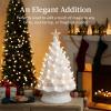 imageBest Choice Product 24in Extra Large Ceramic Christmas Tree PreLit HandPainted Tabletop XL Indoor Holiday Tree 74 Multicolor Bulbs LED Lights  GreenWhite W Warm White Lights