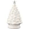 imageBest Choice Product 24in Extra Large Ceramic Christmas Tree PreLit HandPainted Tabletop XL Indoor Holiday Tree 74 Multicolor Bulbs LED Lights  GreenWhite W Warm White Lights