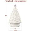 imageBest Choice Product 24in Extra Large Ceramic Christmas Tree PreLit HandPainted Tabletop XL Indoor Holiday Tree 74 Multicolor Bulbs LED Lights  GreenWhite W Warm White Lights