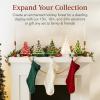 imageBest Choice Products 15in Ceramic Christmas Tree Prelit HandPainted Tabletop Holiday Tree 2 Star Toppers 64 Lights  Peppermint wRed and White BulbsFrosted W Multicolored Lights