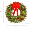 imageBest Choice Products 24in PreLit Battery Powered Christmas Wreath Artificial PreDecorated Holiday Accent w 70 Lights 96 PVC Tips Ribbons Pine Cones30in