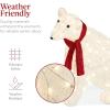 imageBest Choice Products 32in 2Piece Lighted Polar Bear Family Large AllWeather PreLit Outdoor Christmas Dcor for Front Yard Lawn w 145 PreStrung LED Lights Zip Ties Ground Stakes  RedWhite