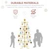 imageBest Choice Products 3ft Wrought Iron Ornament Display Christmas Tree wEasy Assembly and Stand  GoldGold