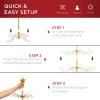 imageBest Choice Products 3ft Wrought Iron Ornament Display Christmas Tree wEasy Assembly and Stand  GoldGold