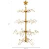 imageBest Choice Products 3ft Wrought Iron Ornament Display Christmas Tree wEasy Assembly and Stand  GoldGold