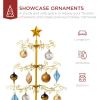 imageBest Choice Products 3ft Wrought Iron Ornament Display Christmas Tree wEasy Assembly and Stand  GoldGold
