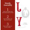 imageBest Choice Products 46in Outdoor JOY Christmas Nativity Decoration 3 Piece Yard Decor Sign Holy Weather Resistant PVC Silhouette for Garden  RedWhiteRedWhite