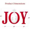imageBest Choice Products 46in Outdoor JOY Christmas Nativity Decoration 3 Piece Yard Decor Sign Holy Weather Resistant PVC Silhouette for Garden  RedWhiteRedWhite