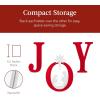 imageBest Choice Products 46in Outdoor JOY Christmas Nativity Decoration 3 Piece Yard Decor Sign Holy Weather Resistant PVC Silhouette for Garden  RedWhiteRedWhite