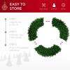 imageBest Choice Products 48in Large Artificial PreLit Fir Christmas Wreath Holiday Accent Decoration w 200 LED Lights 714 PVC TipsWhite Lights
