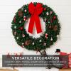 imageBest Choice Products 48in Large Artificial PreLit Fir Christmas Wreath Holiday Accent Decoration w 200 LED Lights 714 PVC TipsWhite Lights