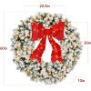 imageBest Choice Products 48in Large Flocked Artificial PreLit Fir Christmas Wreath Holiday Accent Decoration for Door Mantel wRed Lighted Bow 250 LED Lights 714 PVC Tips Power Plugin60in
