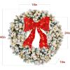 imageBest Choice Products 48in Large Flocked Artificial PreLit Fir Christmas Wreath Holiday Accent Decoration for Door Mantel wRed Lighted Bow 250 LED Lights 714 PVC Tips Power Plugin48in