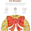 imageBest Choice Products 48in PreLit Outdoor Christmas Wreath Decoration LED Metal Holiday Decor for Home w 140 Lights Bow  GoldRedGoldRed