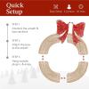 imageBest Choice Products 48in PreLit Outdoor Christmas Wreath Decoration LED Metal Holiday Decor for Home w 140 Lights Bow  GoldRedGoldRed