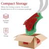 imageBest Choice Products 48in PreLit Outdoor Christmas Wreath Decoration LED Metal Holiday Decor for Home w 140 Lights Bow  GoldRedGreenRed