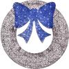imageBest Choice Products 48in PreLit Outdoor Christmas Wreath Decoration LED Metal Holiday Decor for Home w 140 Lights Bow  GoldRedSilverBlue