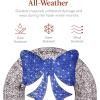 imageBest Choice Products 48in PreLit Outdoor Christmas Wreath Decoration LED Metal Holiday Decor for Home w 140 Lights Bow  GoldRedSilverBlue