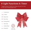 imageBest Choice Products 48in PreLit XL Christmas Bow Decoration Large Outdoor LED Holiday Yard Dcor w 200 Lights 8 Light Functions Timer HookRed