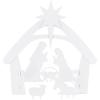imageBest Choice Products 4ft Outdoor Nativity Scene WeatherResistant Decor Christmas Holy Family Yard Decoration WaterResistant PVC  WhiteWhite  Xl