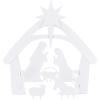 imageBest Choice Products 4ft Outdoor Nativity Scene WeatherResistant Decor Christmas Holy Family Yard Decoration WaterResistant PVC  WhiteWhite