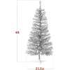 imageBest Choice Products 4ft Prelit Christmas Tree Artificial Mini Tree Perfect for Kids Apartments Bedroom with Twinkling LED Lights  LavenderSilver