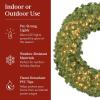 imageBest Choice Products 60in Large Artificial PreLit Fir Christmas Wreath Holiday Accent Decoration for Door Mantel wRed Lighted Bow 375 LED Lights 930 PVC Tips Power Plugin24in