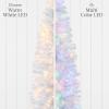imageBest Choice Products 6ft PreLit Black Pencil Christmas Tree Slim Artificial Skinny Holiday Tree for Home Office Party Decoration w 608 Tips 250 Incandescent Lights Metal BaseWhite W 2in1 Lights