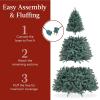 imageBest Choice Products 6ft PreLit Blue Spruce Christmas Tree Artificial Full Hinged Decor Holiday Decoration w 250 Warm White Incandescent Lights 900 Tips Foldable Metal BaseGreen