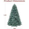 imageBest Choice Products 6ft PreLit Blue Spruce Christmas Tree Artificial Full Hinged Decor Holiday Decoration w 250 Warm White Incandescent Lights 900 Tips Foldable Metal BaseGreen